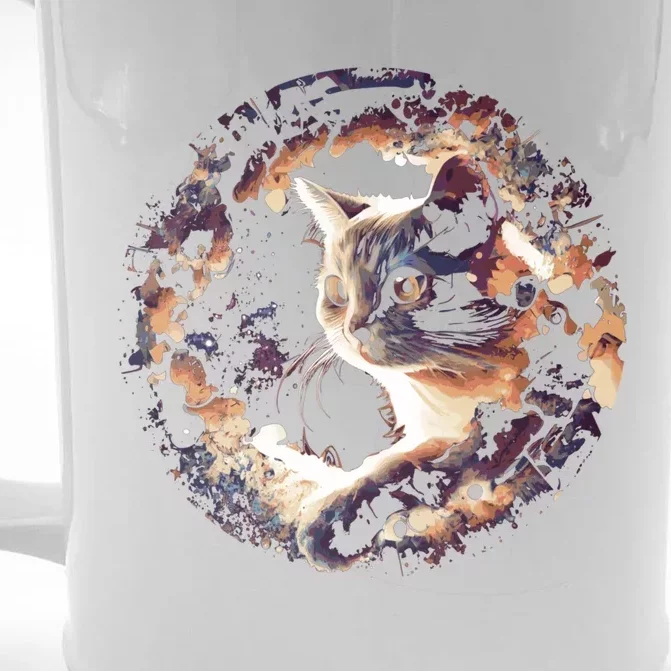 Cat In Universe Space Cat Front & Back Beer Stein