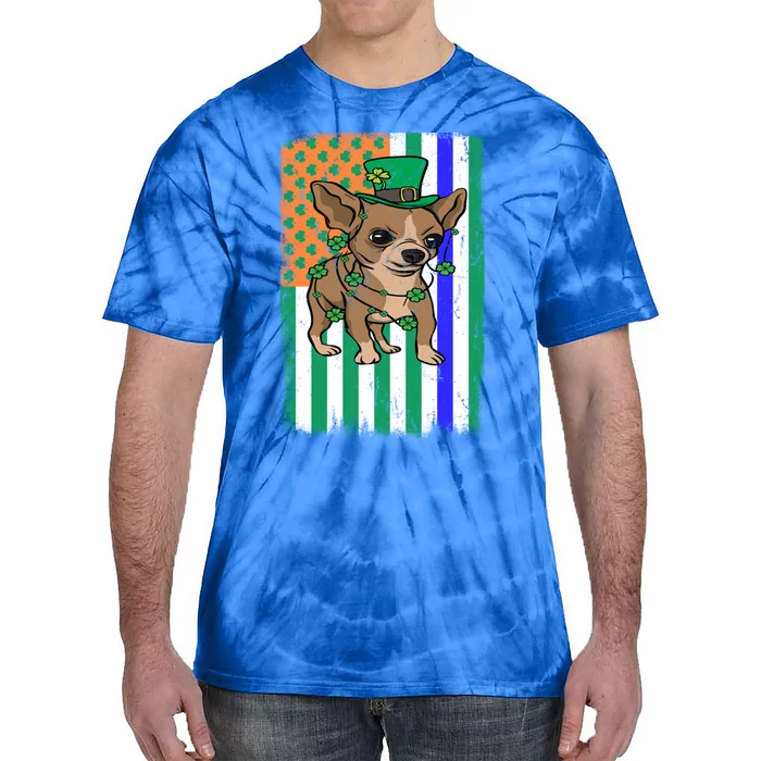 Chihuahua Irish Usa Flag Police Officer Cop St Patrick's Day Meaningful Gift Tie-Dye T-Shirt