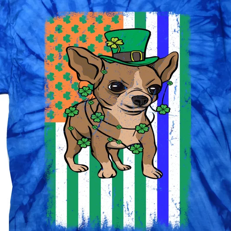 Chihuahua Irish Usa Flag Police Officer Cop St Patrick's Day Meaningful Gift Tie-Dye T-Shirt