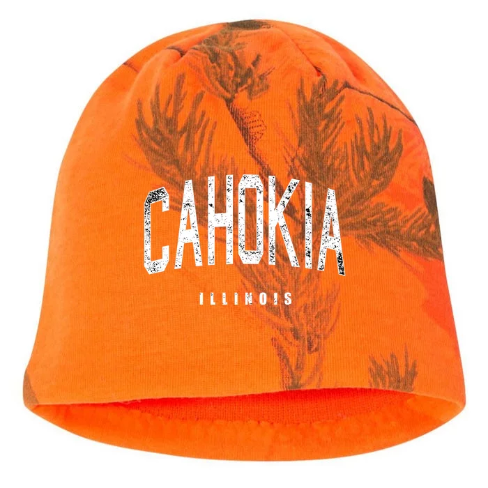 Cahokia Illinois Vintage Logo Kati - Camo Knit Beanie