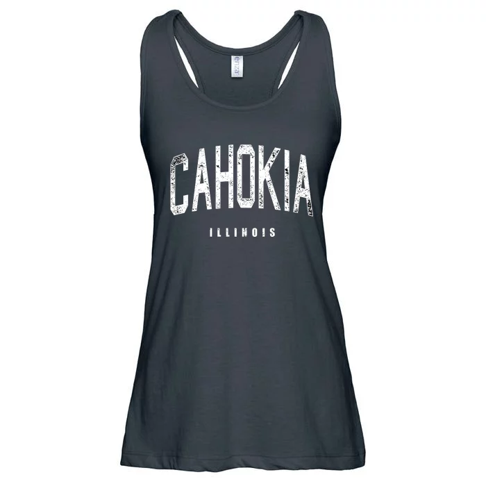 Cahokia Illinois Vintage Logo Ladies Essential Flowy Tank