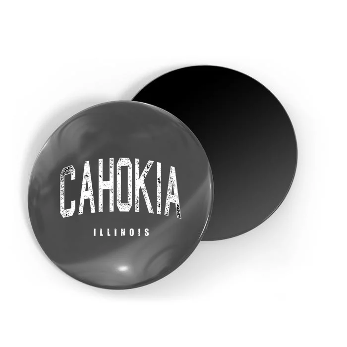 Cahokia Illinois Vintage Logo Magnet