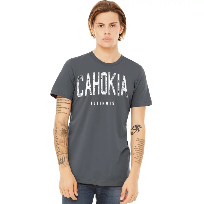 Cahokia Illinois Vintage Logo Premium T-Shirt