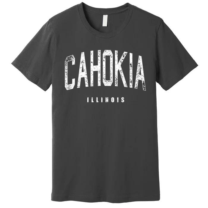 Cahokia Illinois Vintage Logo Premium T-Shirt