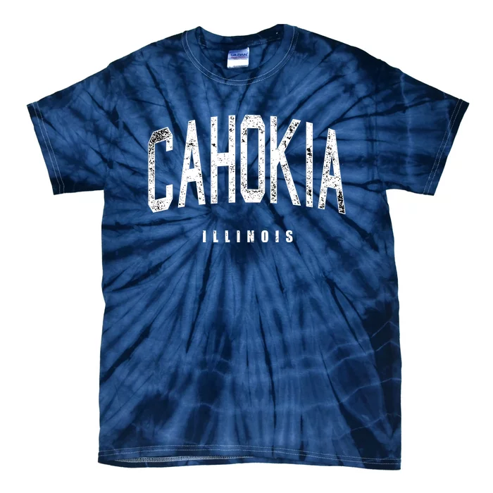 Cahokia Illinois Vintage Logo Tie-Dye T-Shirt