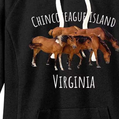 Chincoteague Island Virginia Horse Assateague Pony Women's Fleece Hoodie