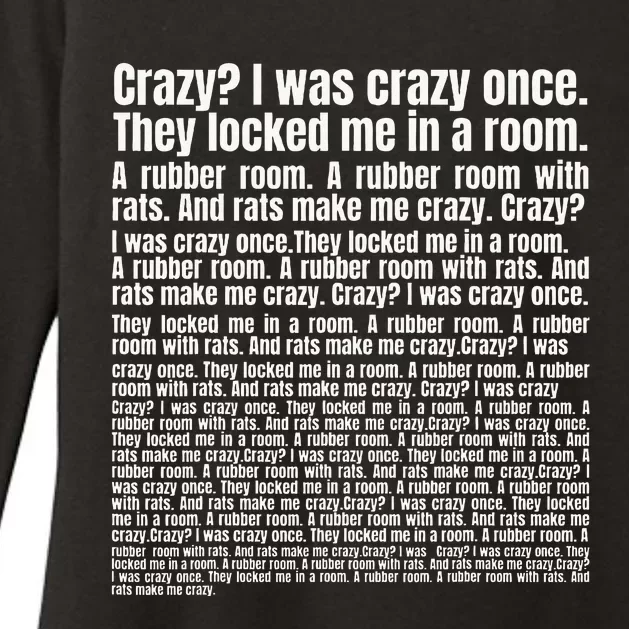 Crazy I Was Crazy Once Womens CVC Long Sleeve Shirt