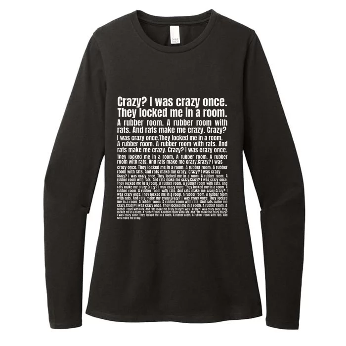 Crazy I Was Crazy Once Womens CVC Long Sleeve Shirt