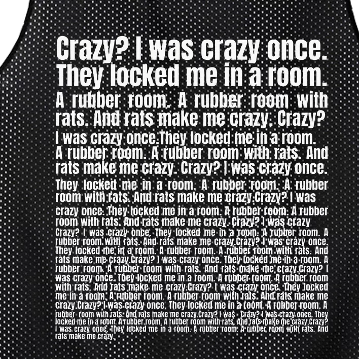 Crazy I Was Crazy Once Mesh Reversible Basketball Jersey Tank