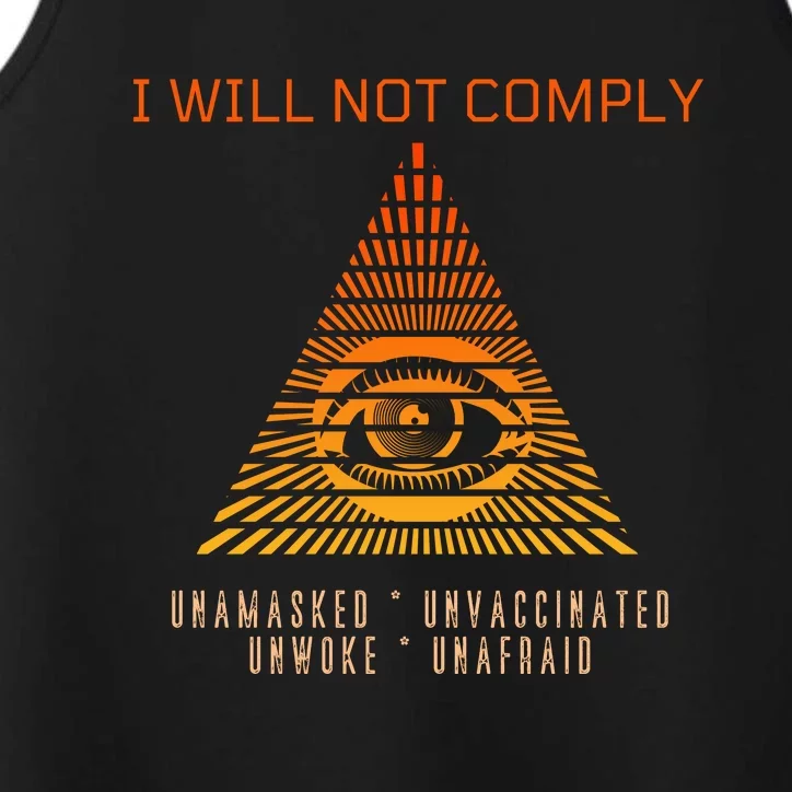 Conservative I Will Not Comply Performance Tank