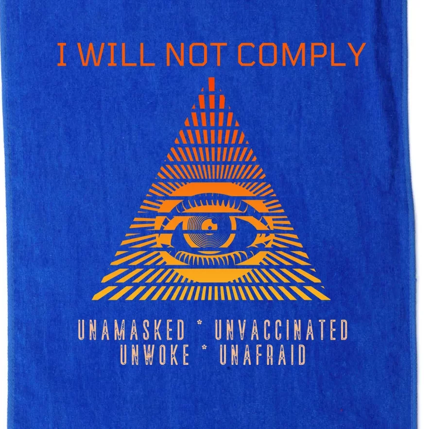 Conservative I Will Not Comply Platinum Collection Golf Towel