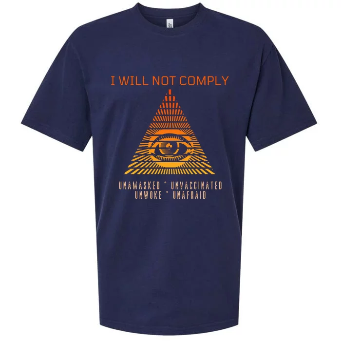 Conservative I Will Not Comply Sueded Cloud Jersey T-Shirt