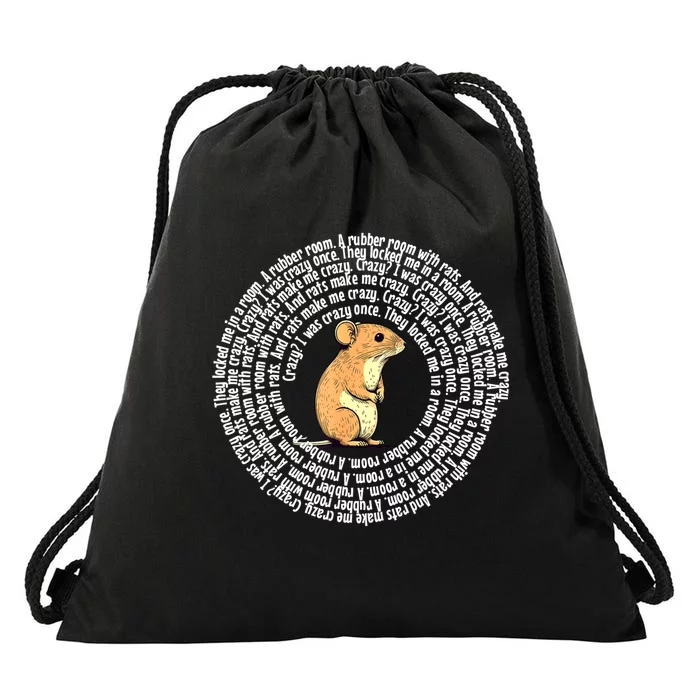 Crazy I Was Crazy Once Funny Oddly Specific Meme Drawstring Bag