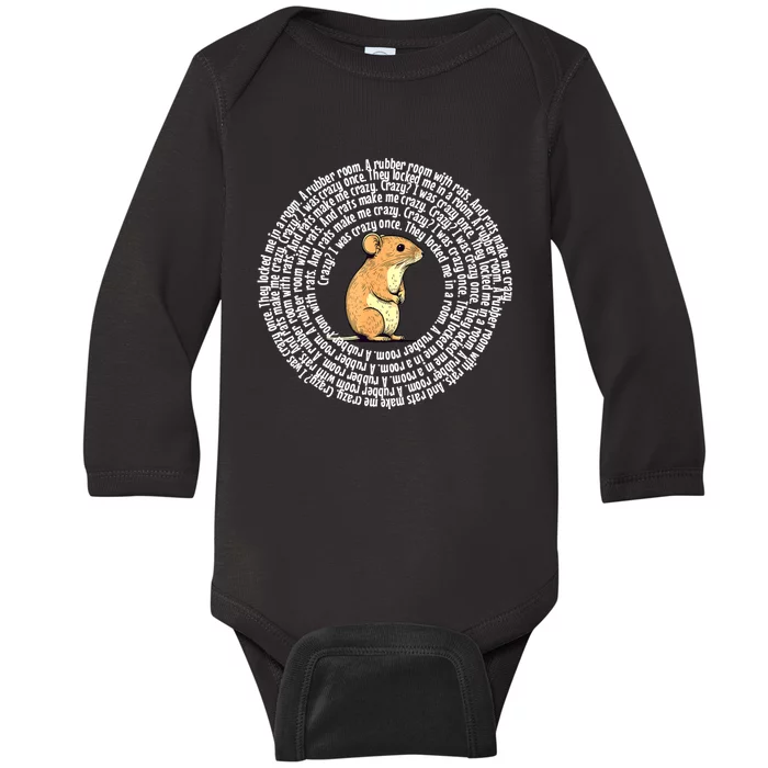 Crazy I Was Crazy Once Funny Oddly Specific Meme Baby Long Sleeve Bodysuit