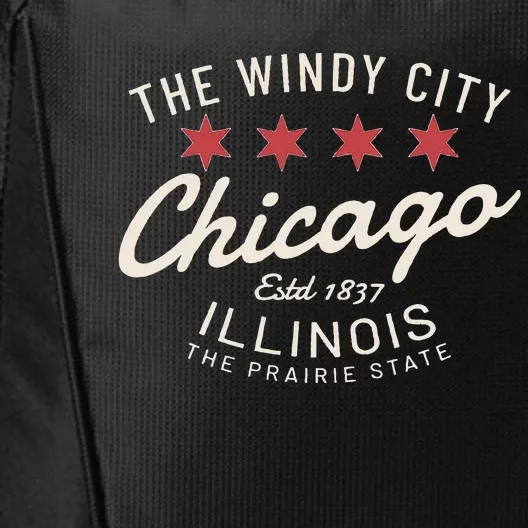 Chicago Illinois Windy City Estd 1837 Prairie State Souvenir City Backpack