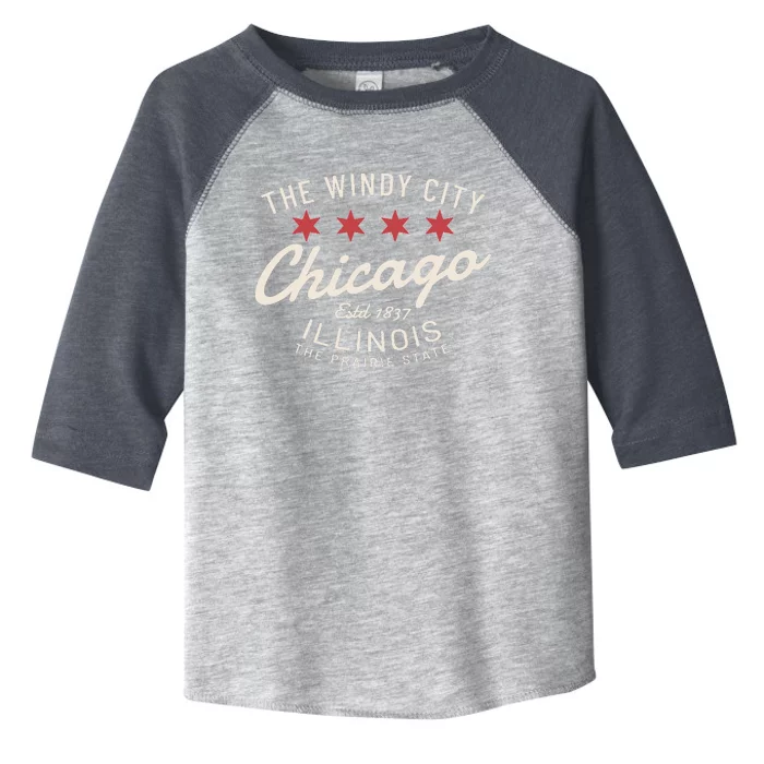 Chicago Illinois Windy City Estd 1837 Prairie State Souvenir Toddler Fine Jersey T-Shirt