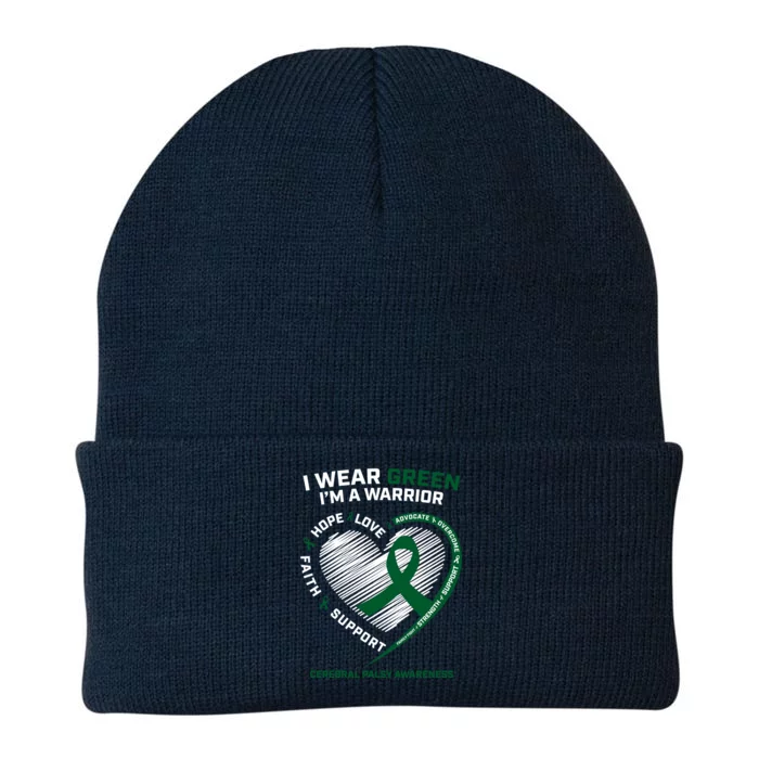 Clothing I Wear Green Cp Warrior Cerebral Palsy Awareness Great Gift Knit Cap Winter Beanie