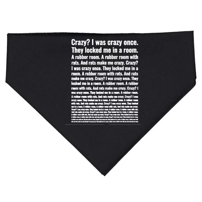 Crazy I Was Crazy Once Meme USA-Made Doggie Bandana