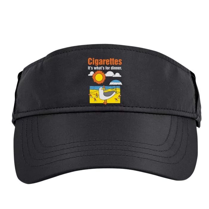 Cigarettes It’S What’S For Dinner Adult Drive Performance Visor