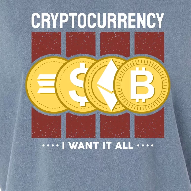 Cryptocurrency I Want It All Garment-Dyed Women's Muscle Tee