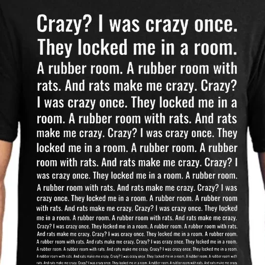 Crazy I Was Crazy Once Funny Trending Meme Pajama Set