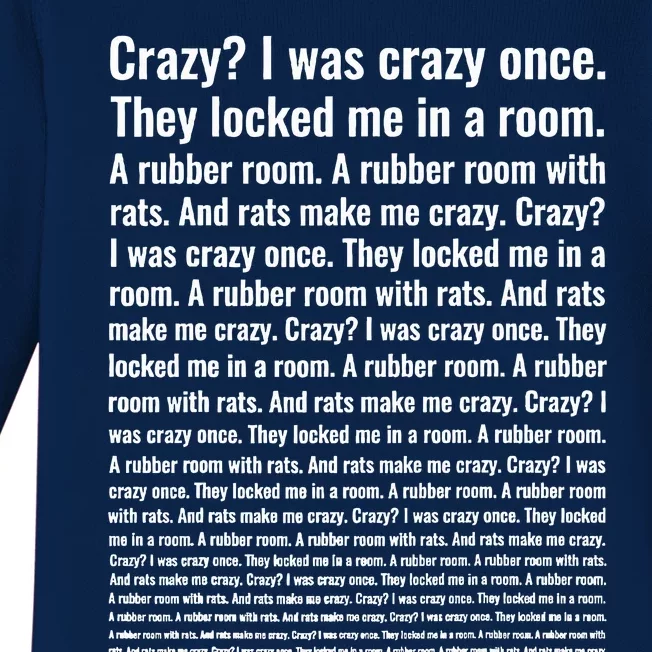 Crazy I Was Crazy Once Meme Baby Long Sleeve Bodysuit