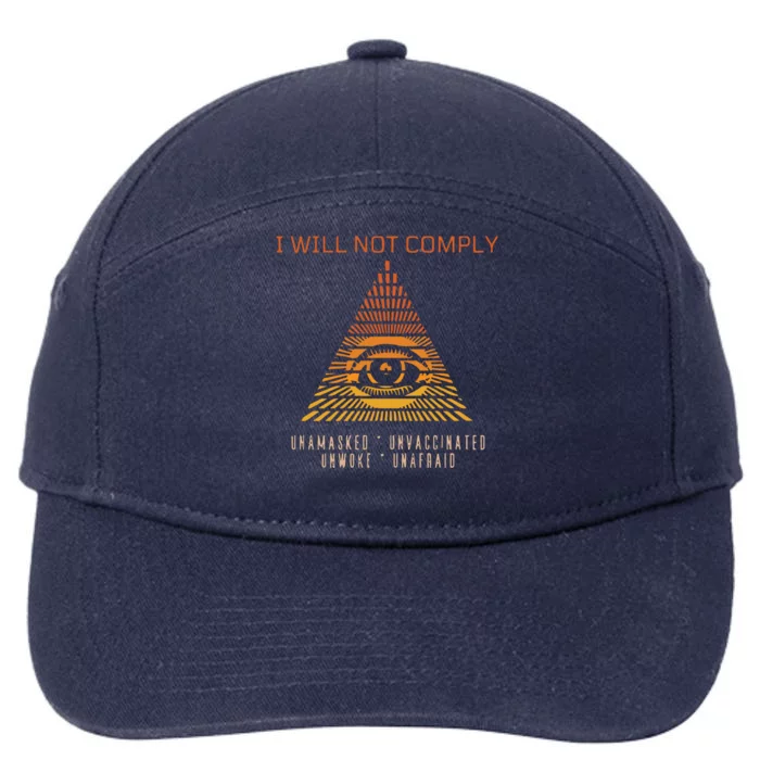 Conservative I Will Not Comply 7-Panel Snapback Hat