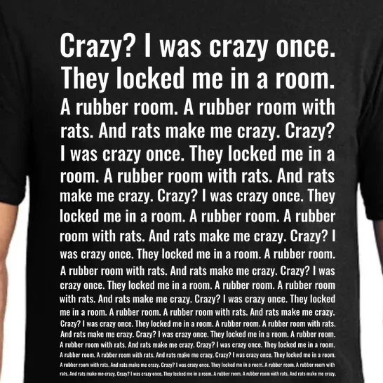 Crazy? I Was Crazy Once. Funny Trending Meme Pajama Set