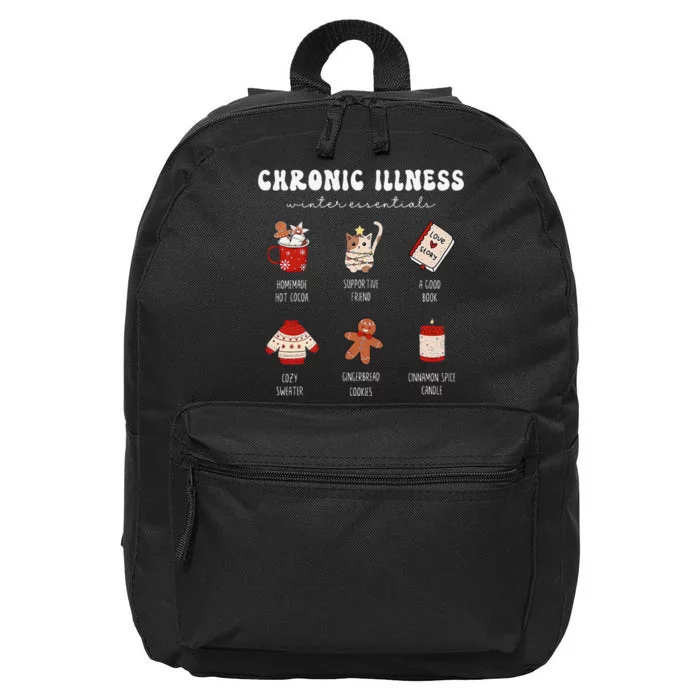 Chronic Illness Warrior Invisible Illness Christmas Support 16 in Basic Backpack