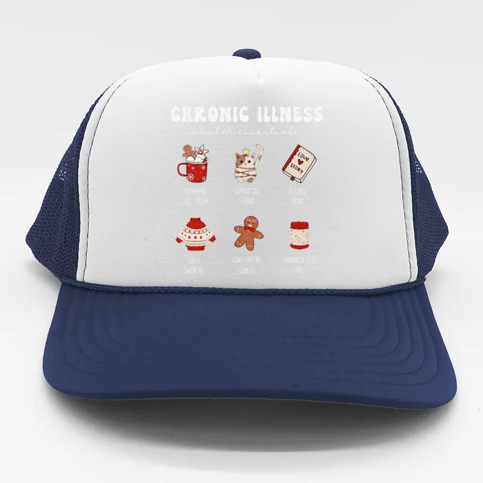 Chronic Illness Warrior Invisible Illness Christmas Support Trucker Hat