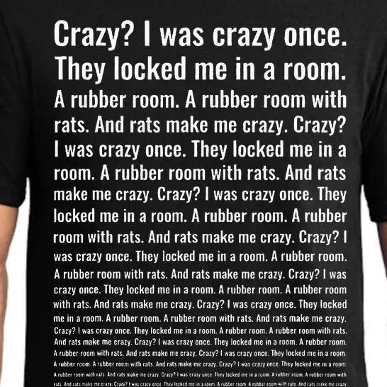 Crazy I Was Crazy Once. Funny Trending Meme Pajama Set