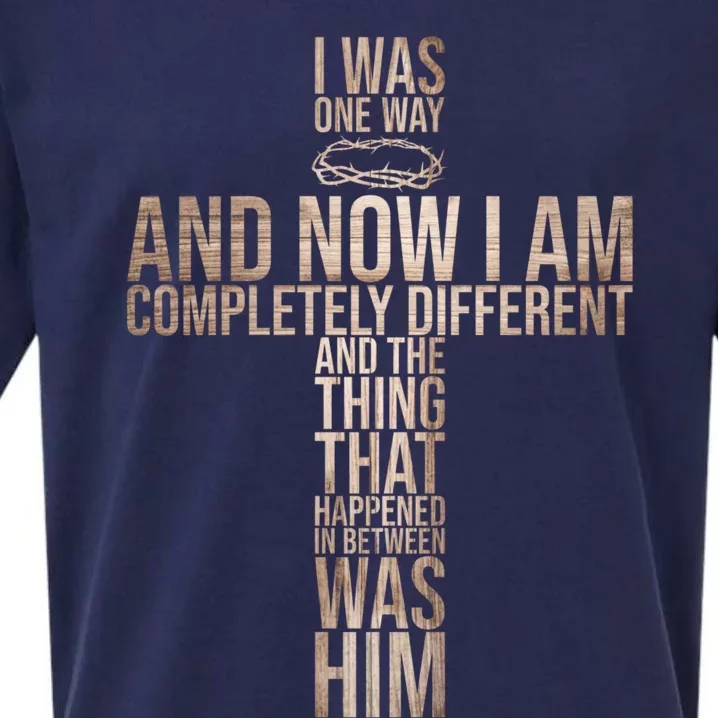 Christian I Was One Way And Now I Am Completely Different Sueded Cloud Jersey T-Shirt