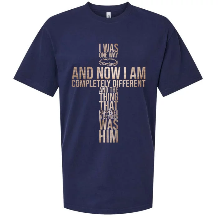 Christian I Was One Way And Now I Am Completely Different Sueded Cloud Jersey T-Shirt