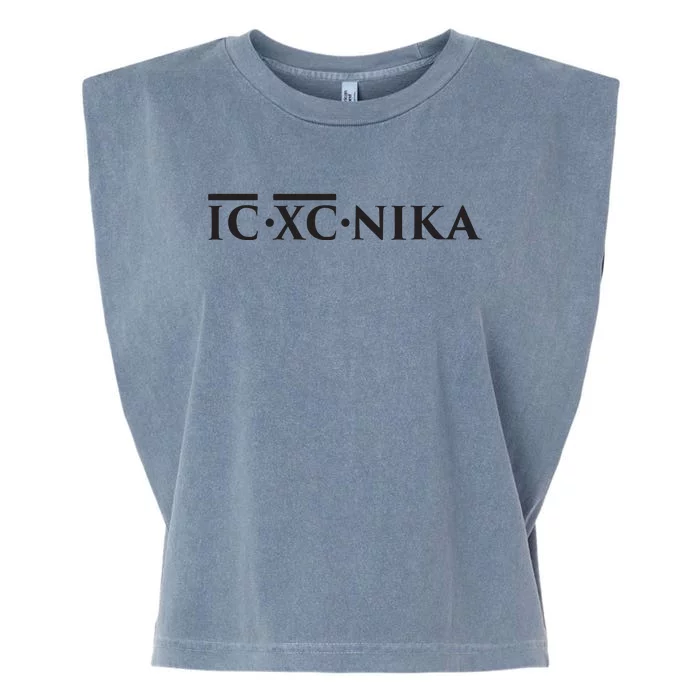 Christian Ic Xc Nika Eastern Orthodox Garment-Dyed Women's Muscle Tee