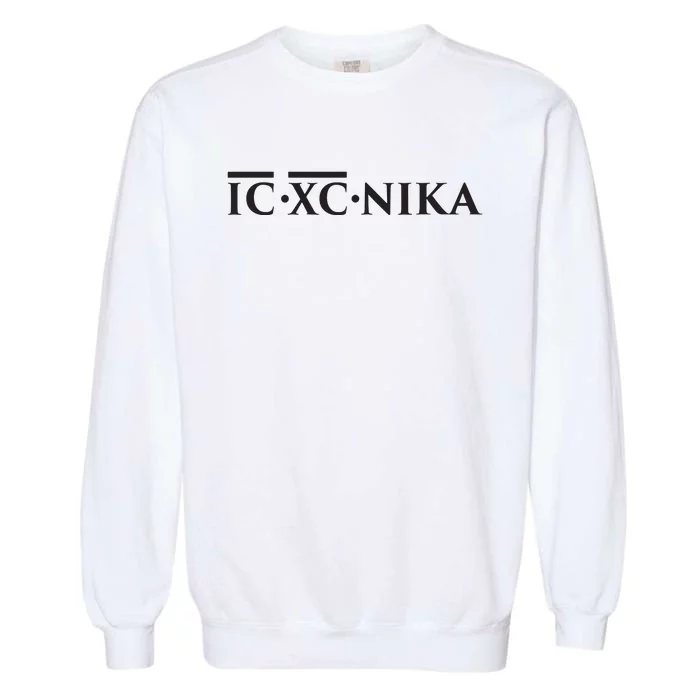 Christian Ic Xc Nika Eastern Orthodox Garment-Dyed Sweatshirt