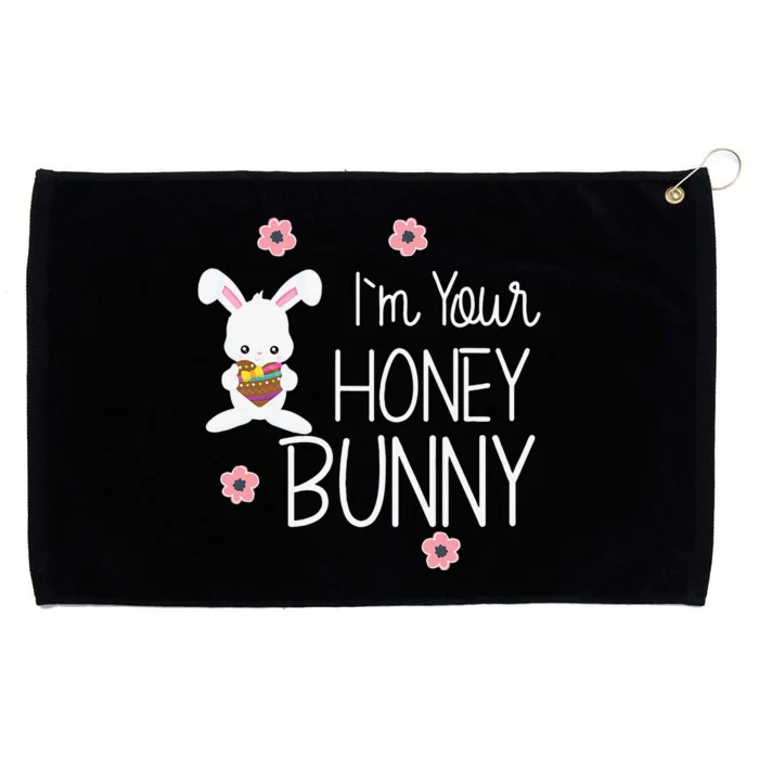 Cute I'm Your Honey Bunny Easter Love Rabbit Grommeted Golf Towel