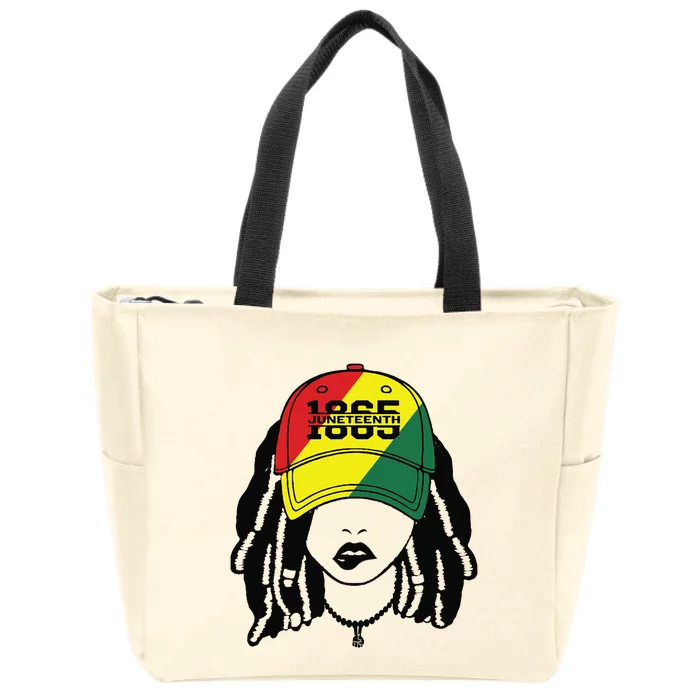 Celebrate Juneteenth 1865 Black afro wo Zip Tote Bag