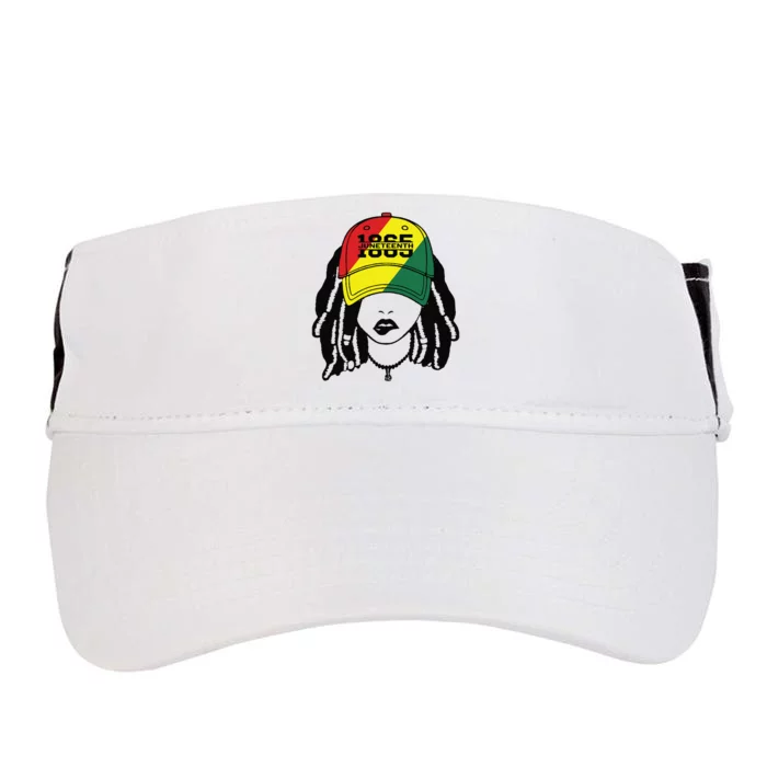 Celebrate Juneteenth 1865 Black afro wo Adult Drive Performance Visor