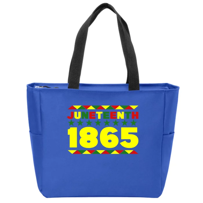 Celebrate Juneteeth 1865 African Black Freedom Gift Zip Tote Bag