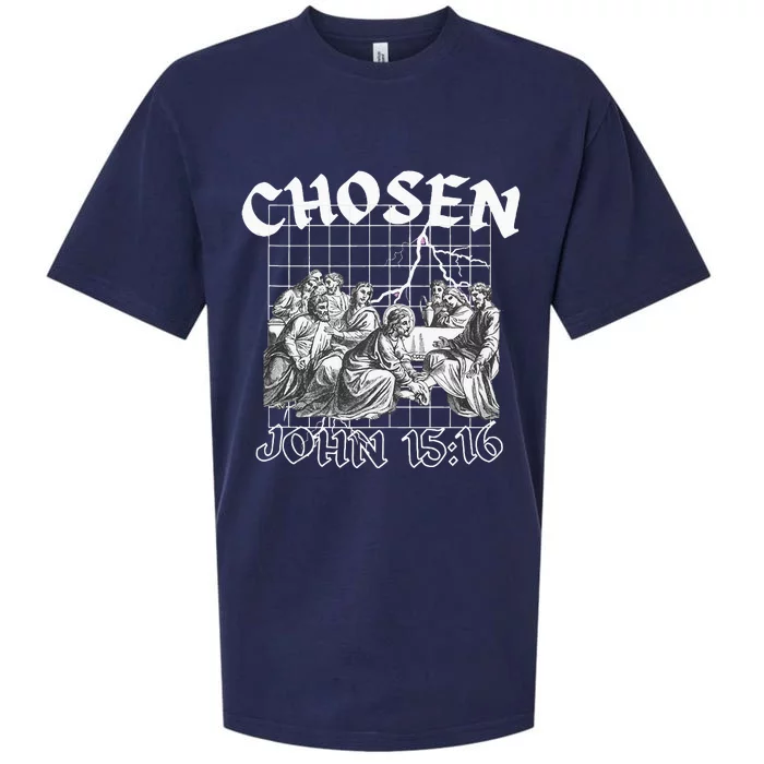 Chosen John 1516 Bible Verse Streetwear Sueded Cloud Jersey T-Shirt