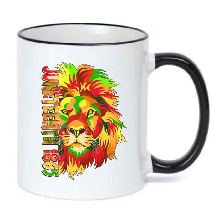 Cool Juneteenth 1865 Lion Head Face Black Color Changing Mug