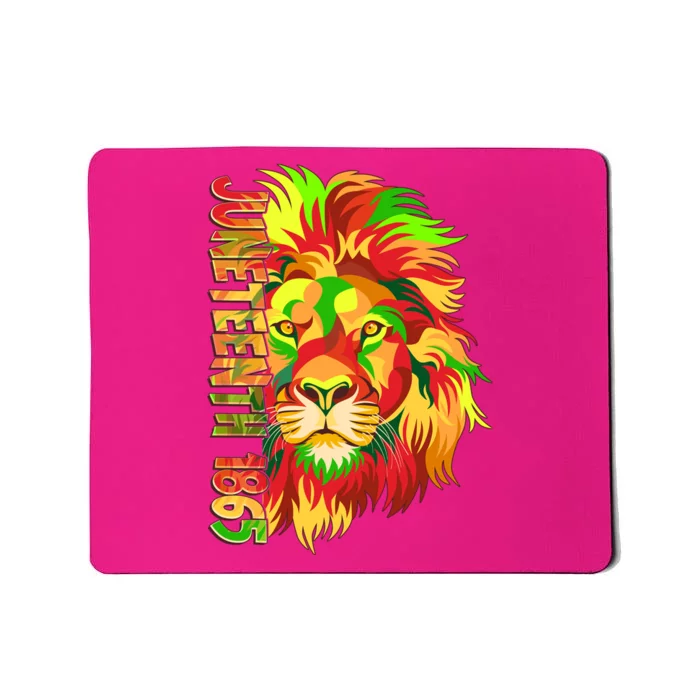 Cool Juneteenth 1865 Lion Head Face Mousepad