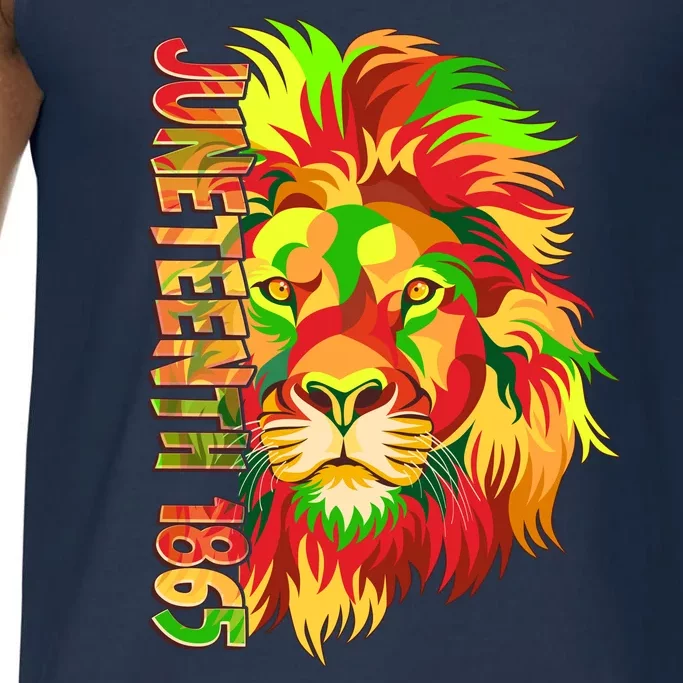 Cool Juneteenth 1865 Lion Head Face Comfort Colors® Tank Top