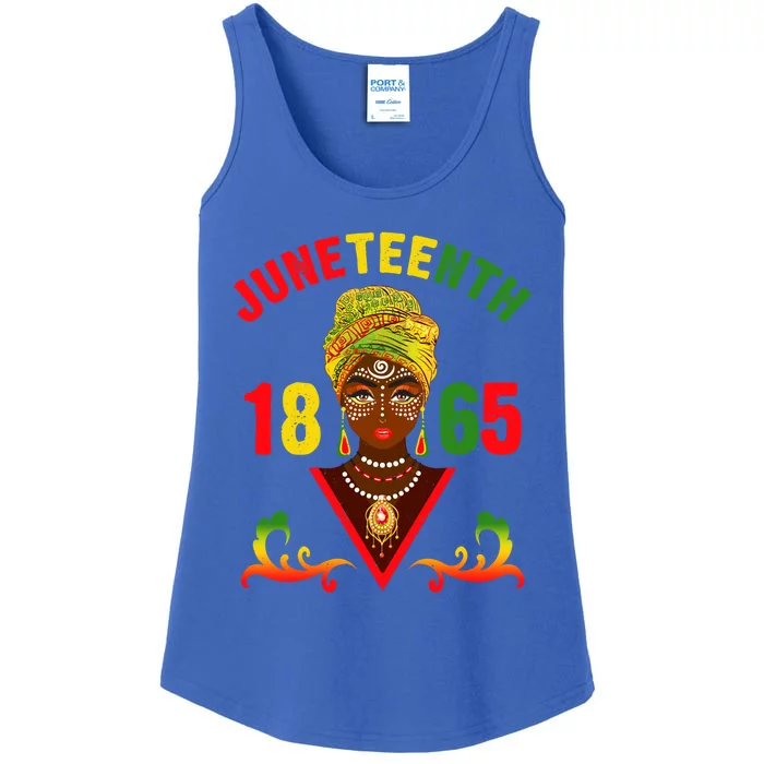 Celebrate Juneteenth 1865 Black Freedom African Gift Ladies Essential Tank