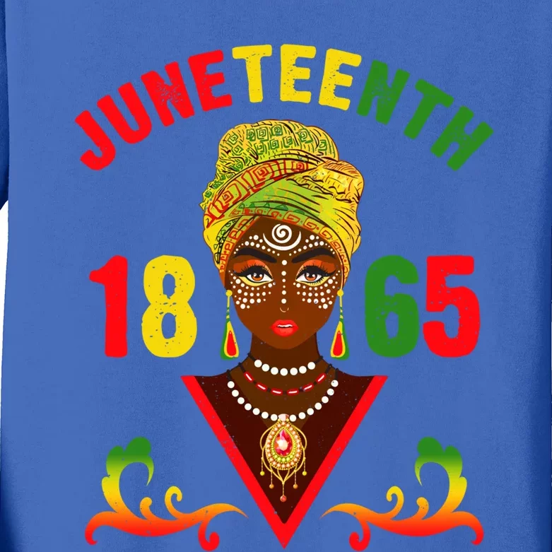 Celebrate Juneteenth 1865 Black Freedom African Gift Kids Long Sleeve Shirt