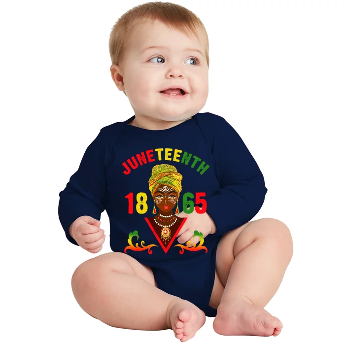 Celebrate Juneteenth 1865 Black Freedom African Gift Baby Long Sleeve Bodysuit