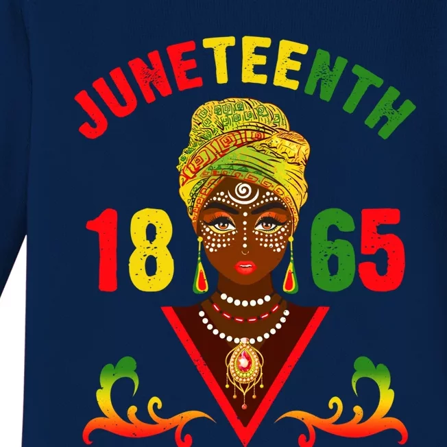 Celebrate Juneteenth 1865 Black Freedom African Gift Baby Long Sleeve Bodysuit