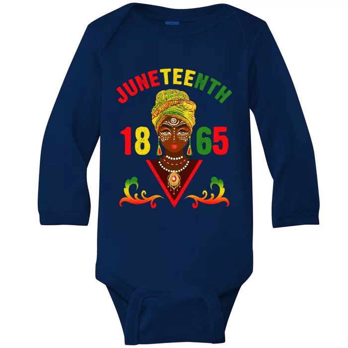 Celebrate Juneteenth 1865 Black Freedom African Gift Baby Long Sleeve Bodysuit