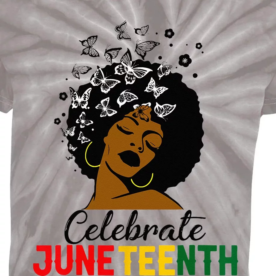 Celebrate Juneteenth 1865 Black Girl Magic Melanin Women Kids Tie-Dye T-Shirt