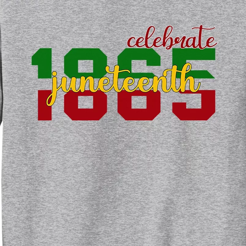 Celebrate Juneteenth 1865 Black History Month Afro Tall Sweatshirt